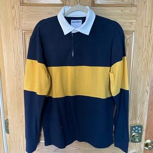Old Navy Blue/Yellow Striped Polo